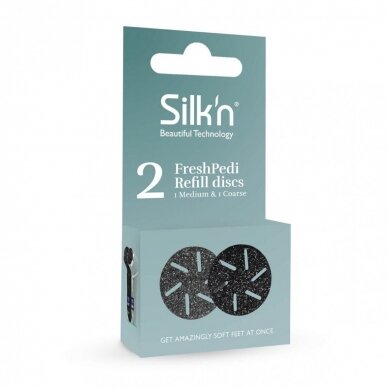 Šveitimo diskai pėdų šveitikliui Silk'n FreshPedi Medium&Rough (2 vnt.)